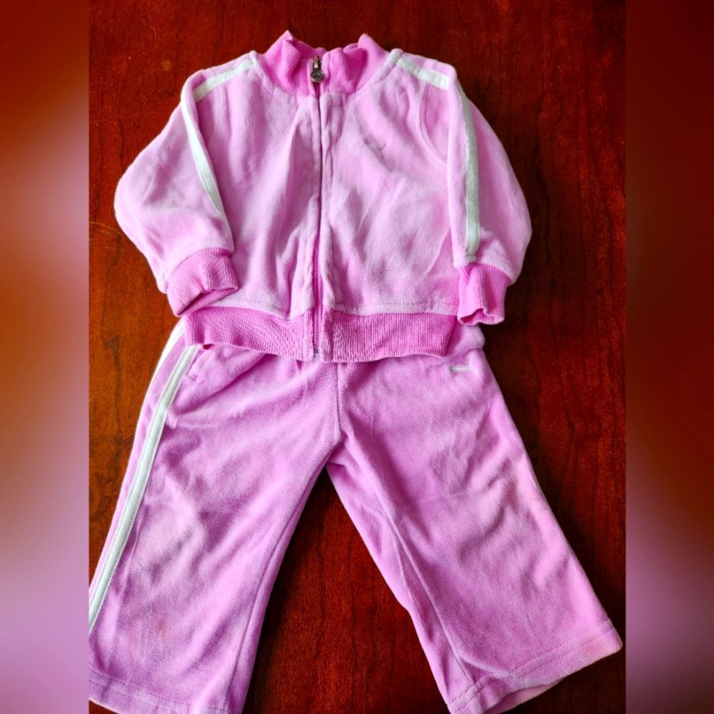 Puma Baby Girl Two Piece Jogger Set Size 12 Months